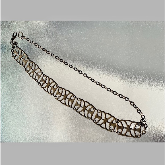 Boho Flower and Scrolls Link Bronze-Tone Metal Belt - Picture 7 of 7